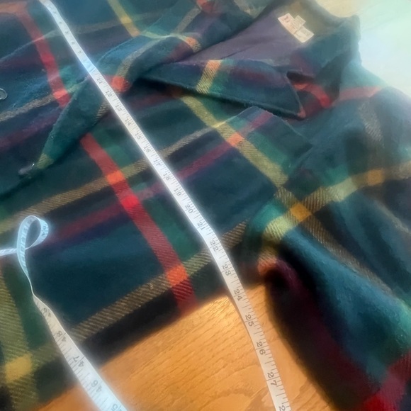 Vintage Peabody House Wool Blend Red Green Plaid Jacket 11/12 Equestrian Style - Picture 5 of 11